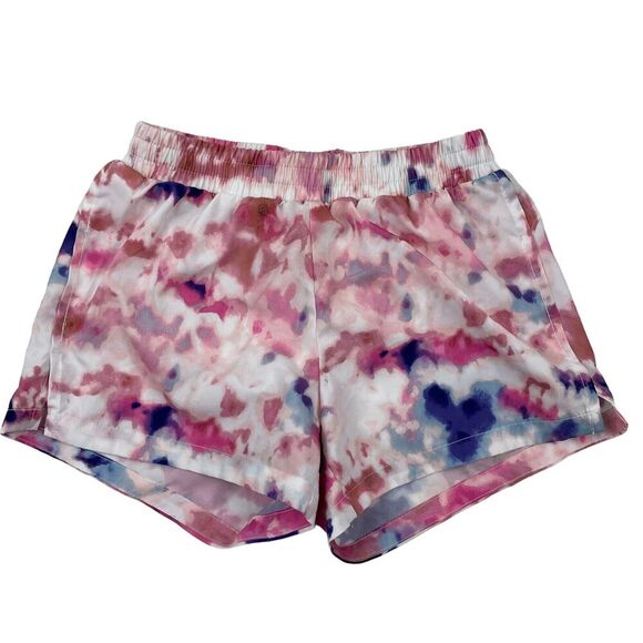 Old Navy Active Go-Dry Running Shorts Sz L 10-12 Multicolor Watercolor Lined - Picture 1 of 4
